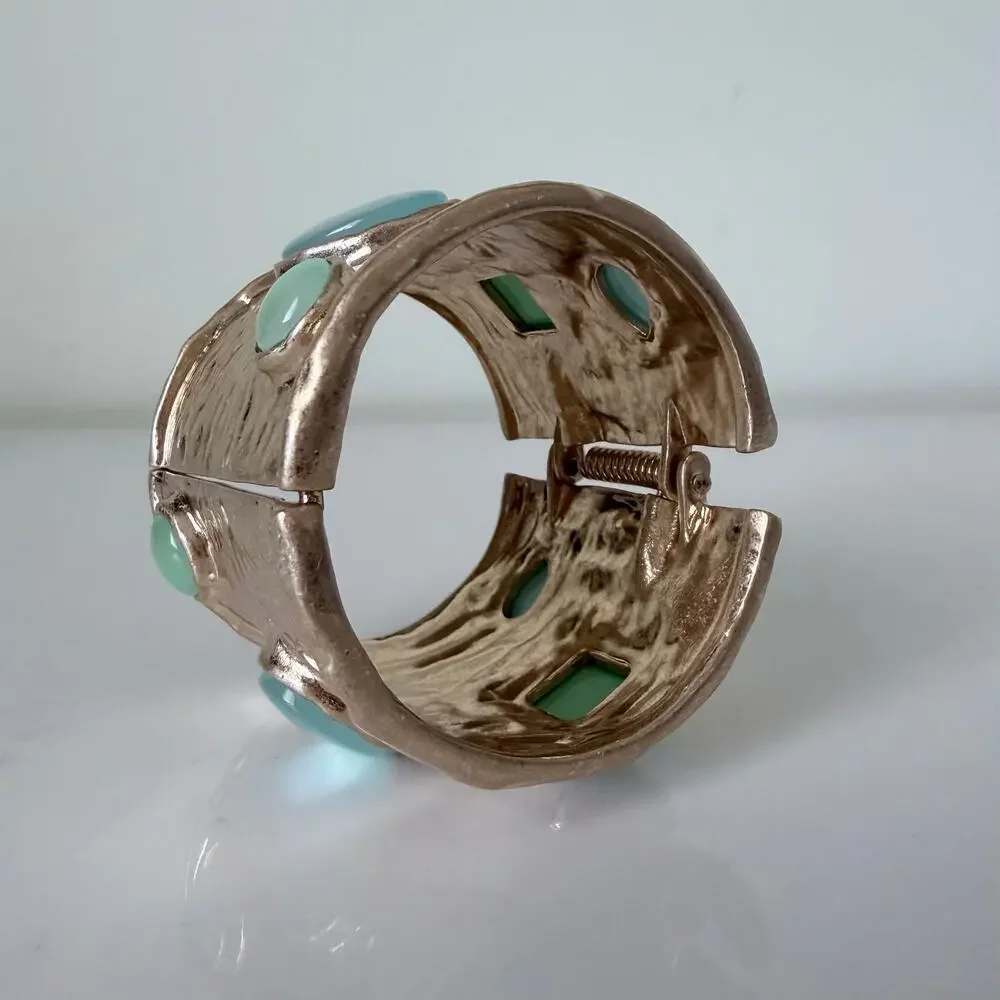 Gold Bracelet with Multicolor Stone Accents